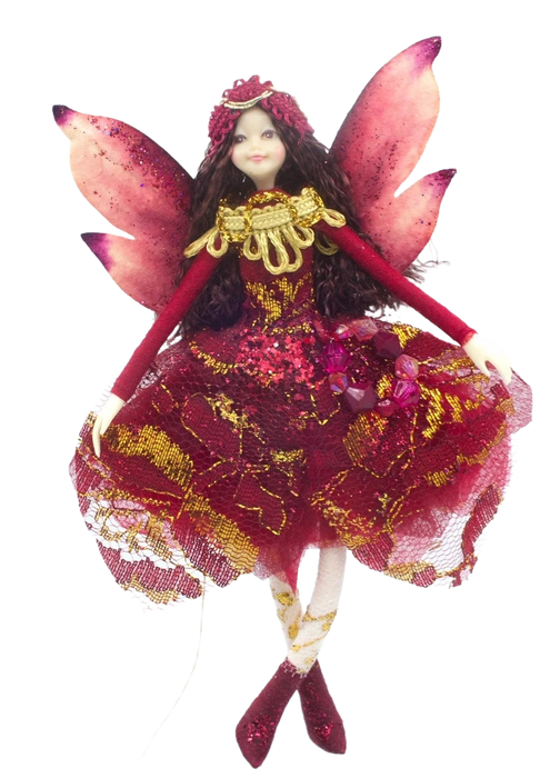 Ruby Enchanted Fairy Ornament